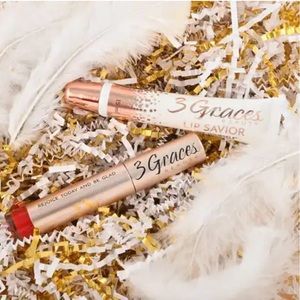 3 Graces Lip Savior & True Red Lip Gloss.  NWT